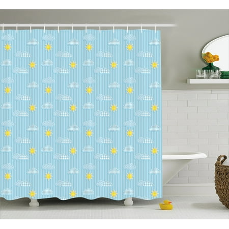 yellow and blue shower curtain french toile yellow and blue shower curtain cute clouds sun pattern with vertical stripes dots playroom decor yellow and blue shower curtain french toile yellow and blue shower curtain cute clouds sun pattern with vertical stripes dots playroom decor